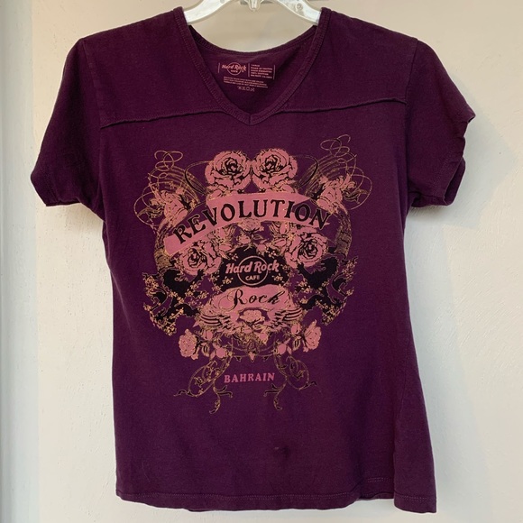 Hard Rock Cafe Tops - Hard Rock Cafe Short Revolution Rock Bahrain Sz L